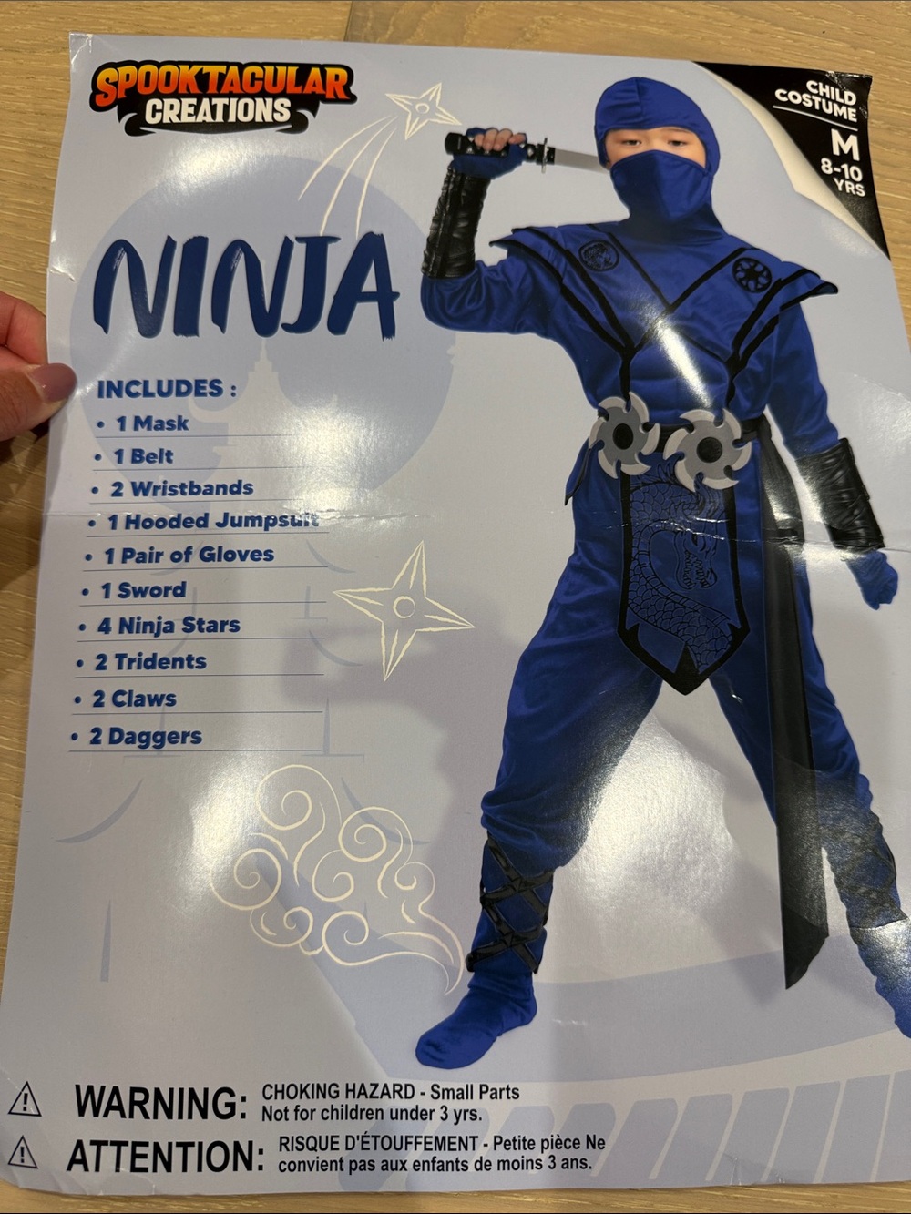 Blue Ninja Kids Costume - Child Medium